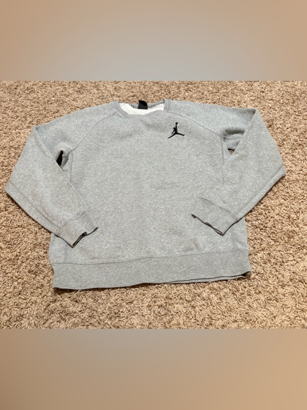 Jordan Light Gray Crewneck Sweatshirt Mens size Medium